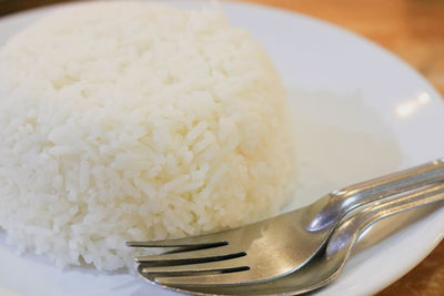 Close-up of bread in plate
