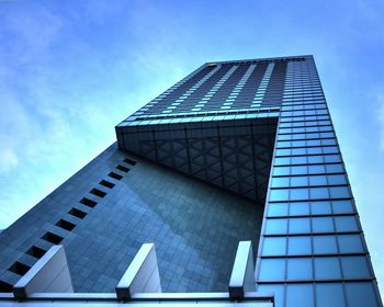 Low angle view of modern building against sky