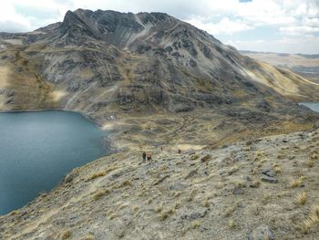 Scenic view of rocky mountains