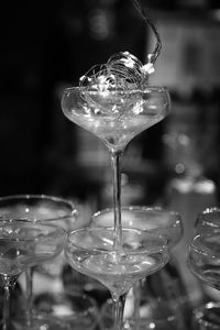 Close-up of wine glass on table