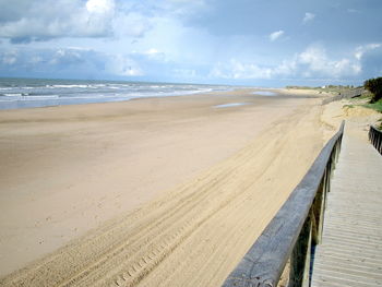 Panoramic view of beach against sky