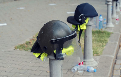 Umbrella on street in city