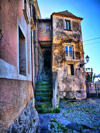 Low angle view of house against sky