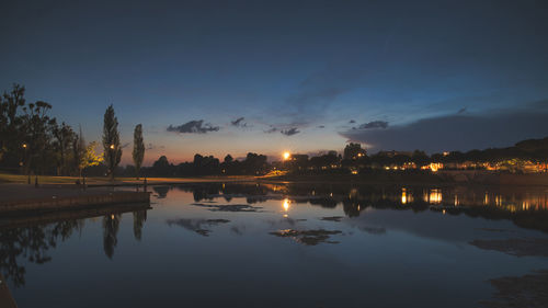 The square on the water in rimini at night. emilia romagna italy