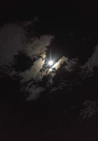 Low angle view of moon in sky