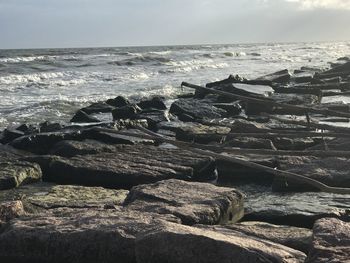 Scenic view of sea against sky