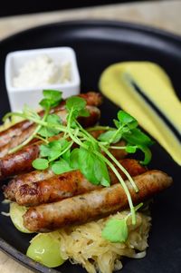 Close-up of food on plate