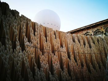 Low angle view of temple against clear sky