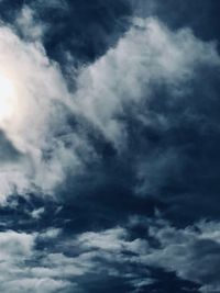 Low angle view of storm clouds in sky