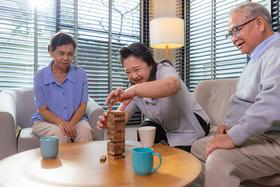 Portrait of business colleagues working at office