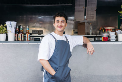 Portrait of a man working