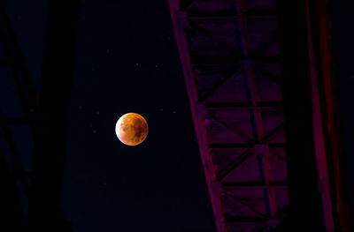 View of moon at night