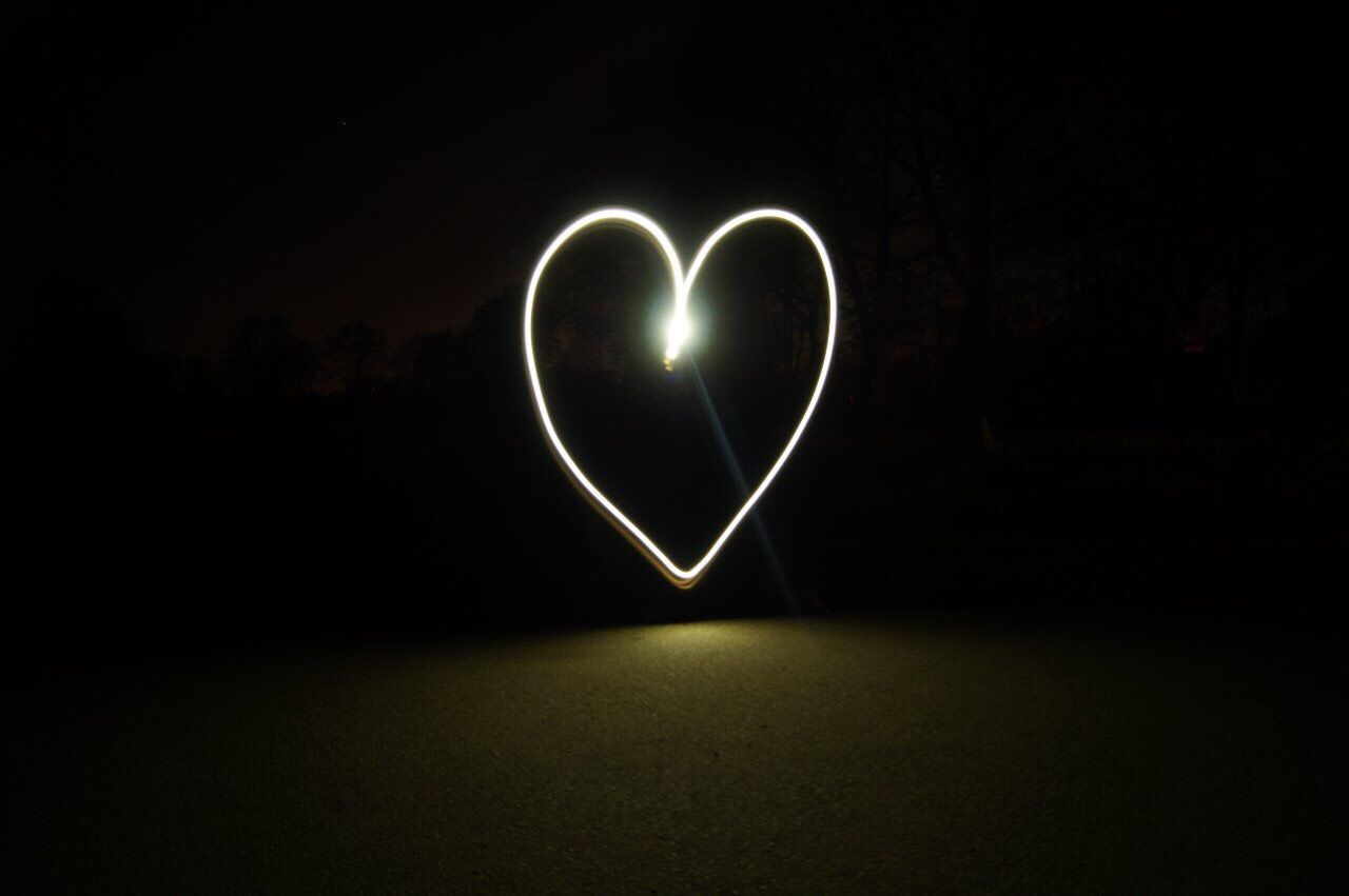 heart shape, love, valentine's day - holiday, illuminated, night, no people