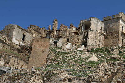 Low angle view of old ruin