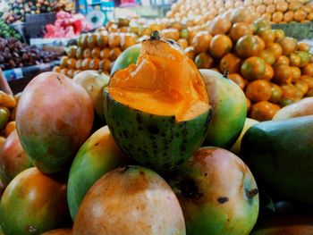 December 23, 2022. fresh mango at berastagi fruit market