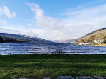 Scenic view of loch tay