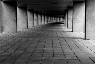 Walkway underneath a bridge