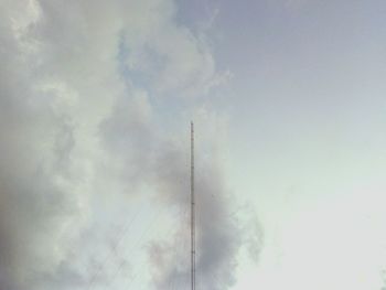 Low angle view of vapor trail against sky