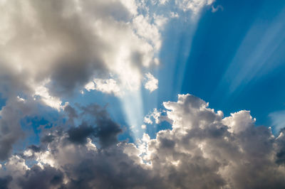 Low angle view of clouds in sky