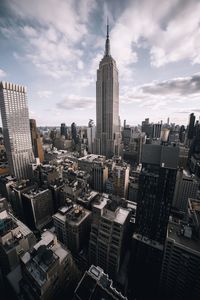 Aerial view of buildings in city