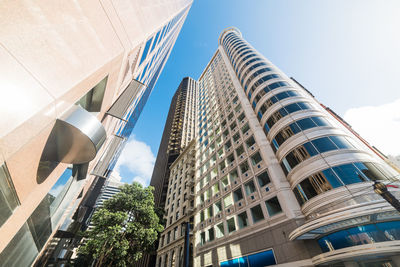 Low angle view of buildings against sky