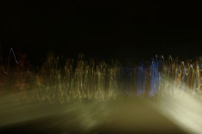 Blurred motion of water at night