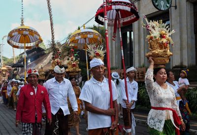 Group of people in temple