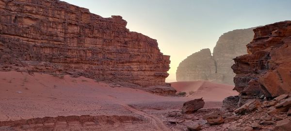 Rock formations in desert