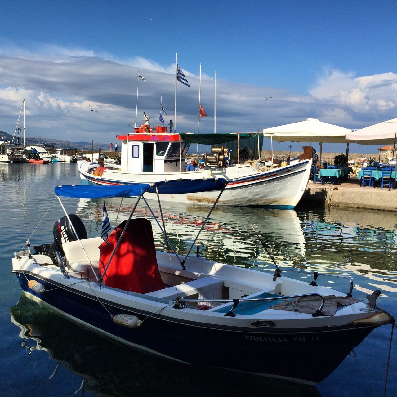 nautical vessel, moored, transportation, boat, mode of transport, water, sky, harbor, sea, mast, sailboat, travel, marina, cloud - sky, fishing boat, waterfront, cloud, day, outdoors, yacht