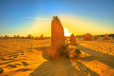 Panoramic view of landscape during sunset