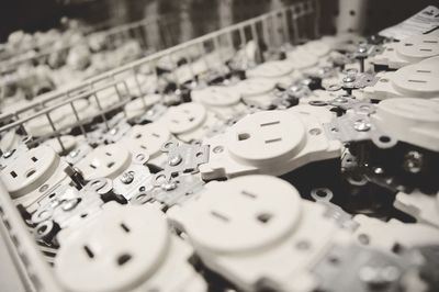 Close-up of piano keys