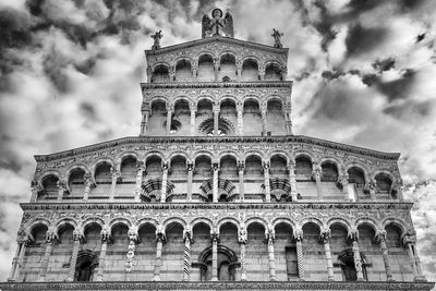 Low angle view of historical building against sky