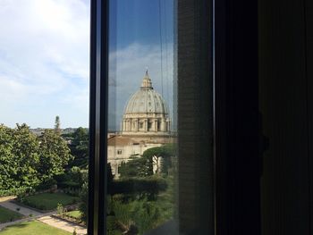 St peter basilica seen through window