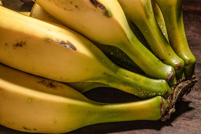 Full frame shot of bananas on table 