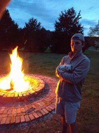 View of trees at sunset