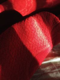 Close-up of red fabric