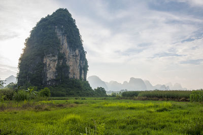 The limestone rock "the egg" close to yangshuo