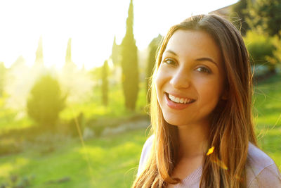 Portrait of a smiling young woman