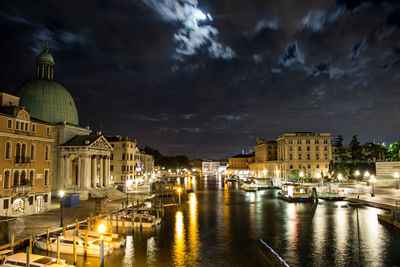 San simeone piccolo by grand canal against sky at dusk in city