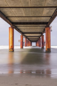 Low angle view of bridge against sky