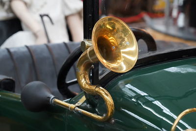 Close-up of vintage car