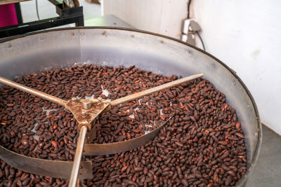 High angle view of food in container