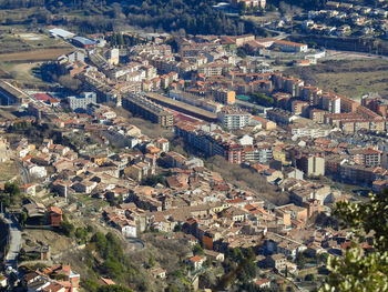 High angle shot of townscape