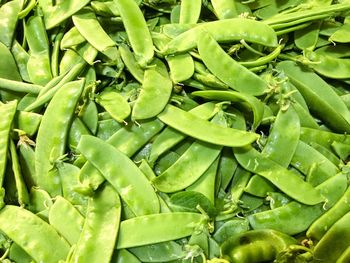 Full frame shot of snow peas for sale at market