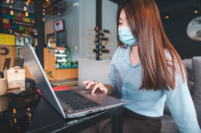 Woman using mobile phone