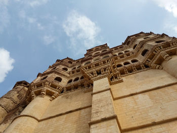 Low angle view of historical building against sky