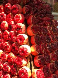 Full frame shot of strawberries in market