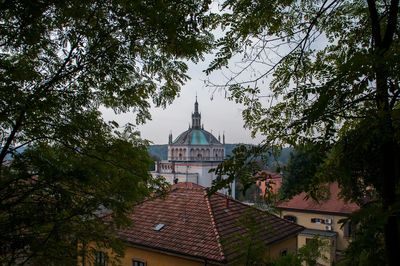 Low angle view of church against sky