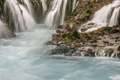 Scenic view of waterfall