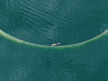 High angle view of sea